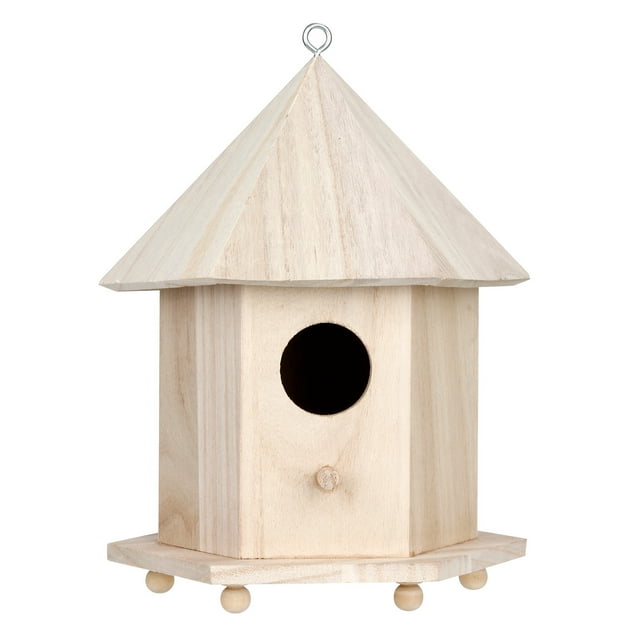 Wooden Bird House Nesting Box Hanging Bird Nests Home Garden Decoration