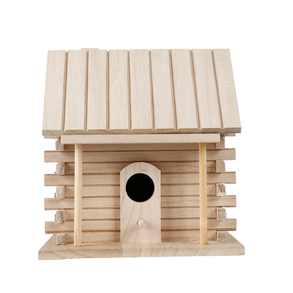 Wooden Bird Nesting Hanging Bird Home Garden Decoration Bath Tube