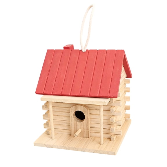 Wooden Birdhouse and Feeder, Outdoor Courtyard Nesting Box with Paintable Graffiti-Style Surface, for Patio, Porch, Yard, Garden, Tree Branch and Outdoor Bird Watching
