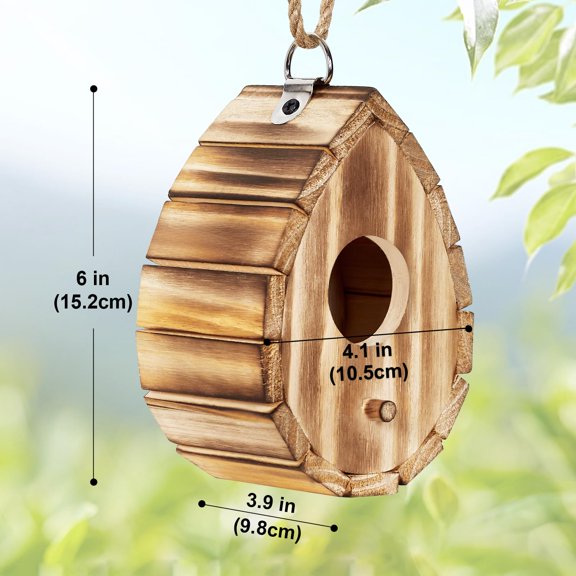 Wooden Birdhouse for Outdoor Use Small Bird Nesting Box for Bluebird Finch Cardinal