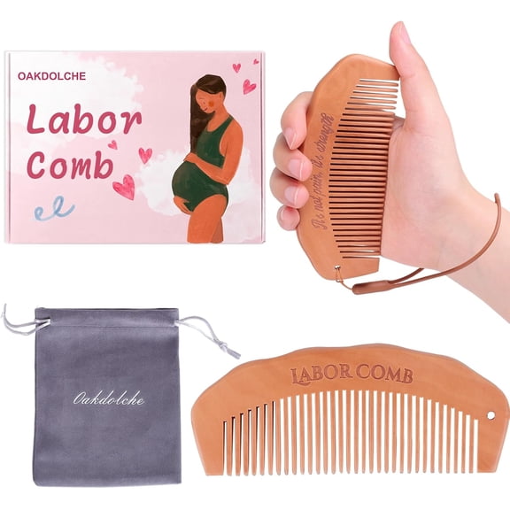 Wooden Birth Comb, Pregnancy Must Haves Labor Comb, Labor and Delivery Essentials, Thoughtful Gifts for Expectant Moms