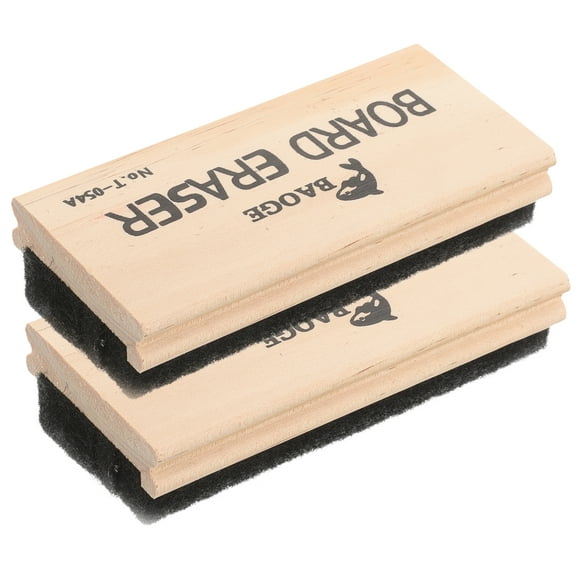 Wooden Black Board Eraser 2Pcs for Classroom/Home/Office