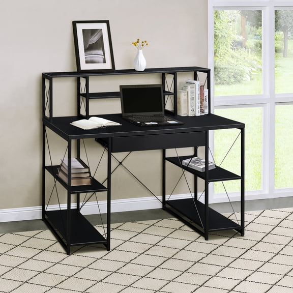 Wooden Black - Organize Audio Cables - Office Environment - Professional Appearance for Studio