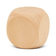 Wooden Blank Dice 1-1/2 inch x 1-1/2 inch, Pack of 25 Wooden Blocks Unfinished for Wooden Cube Craft, Games, and Parties, by Woodpeckers