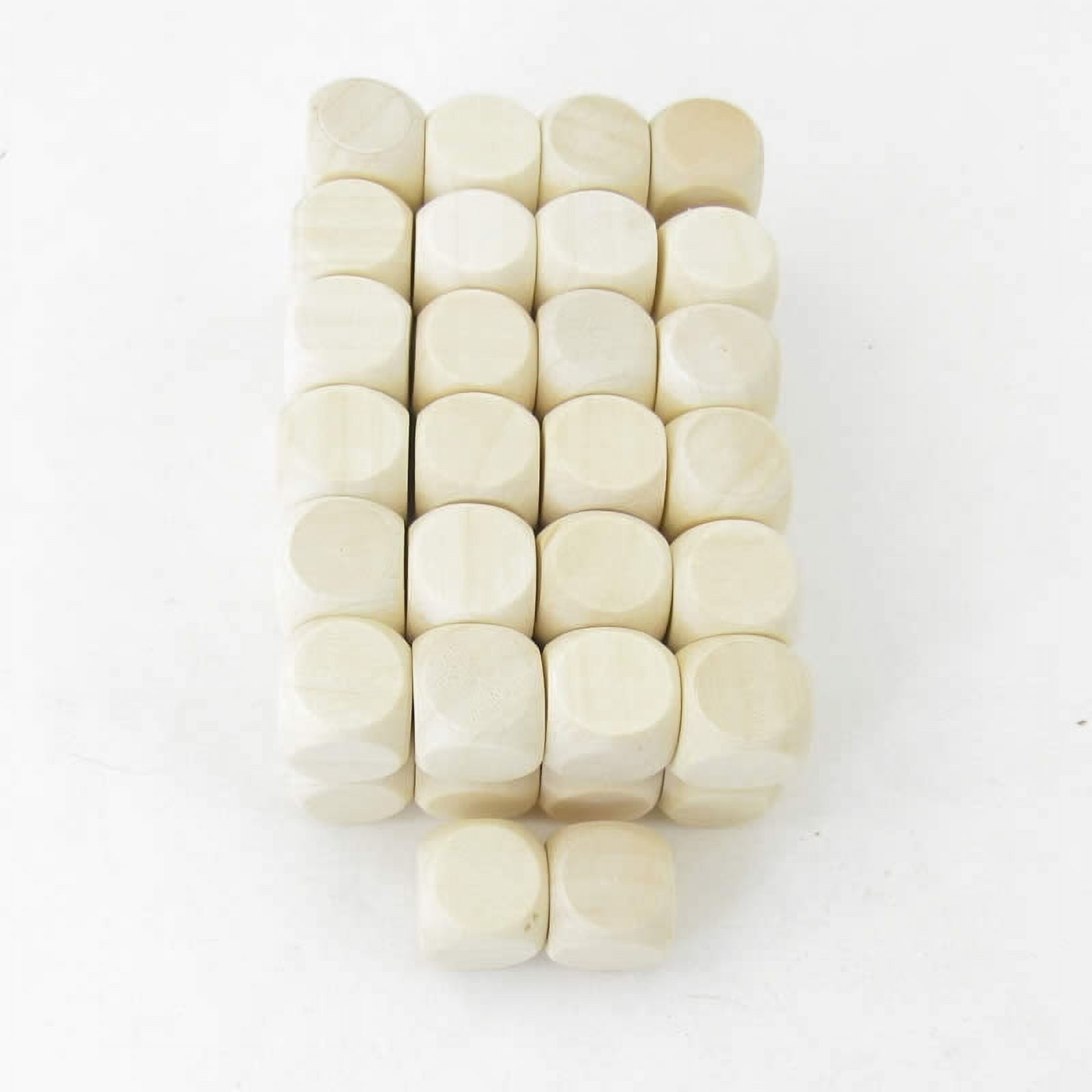 Wooden Blank Dice Cubes D6 16mm (5/8in) Pack of 50 Wondertrail