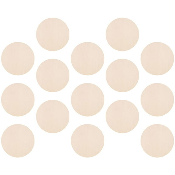 KAKOWELY Beige Wooden Embellishments Diy Wood Cutouts For Party 15Pcs 4.91X4.91X0.12in