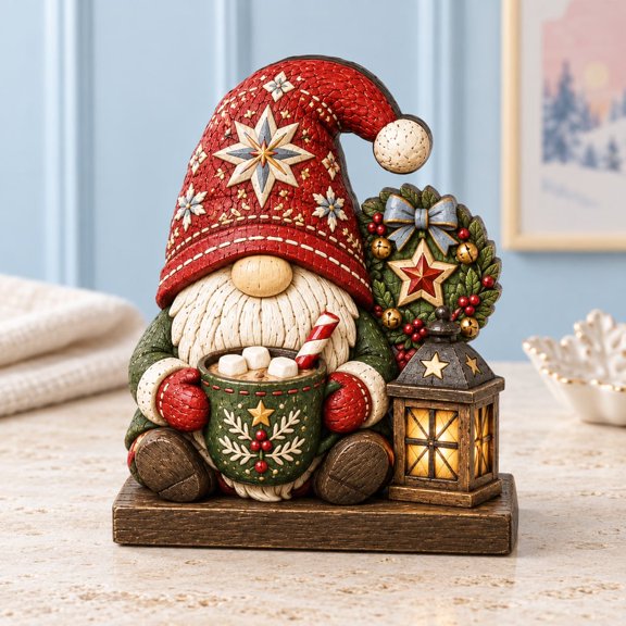 Wooden Block 3 Layer Christmas Gnome Wood Decor for Christmas