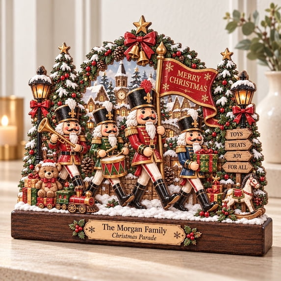 Wooden Block Christmas Nutcracker Parade Table Decor for Christmas ...