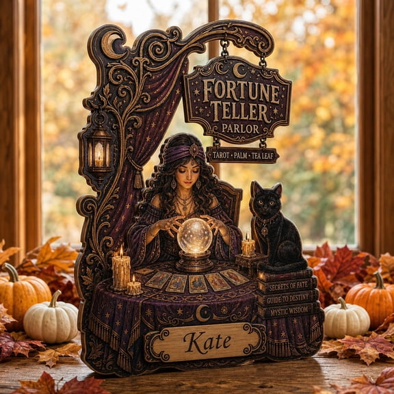 Wooden Block Fortune Teller, Personalized Shelf Decoration for Home Display, Decorative Accent for Living Room or Office