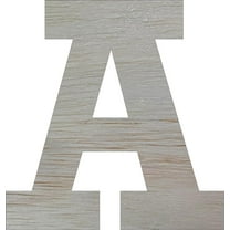 Wooden Block Letters, Unfinished 10'' Rockwell A, Craft