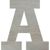 Wooden Block Letters, Unfinished 12'' Rockwell A, Craft