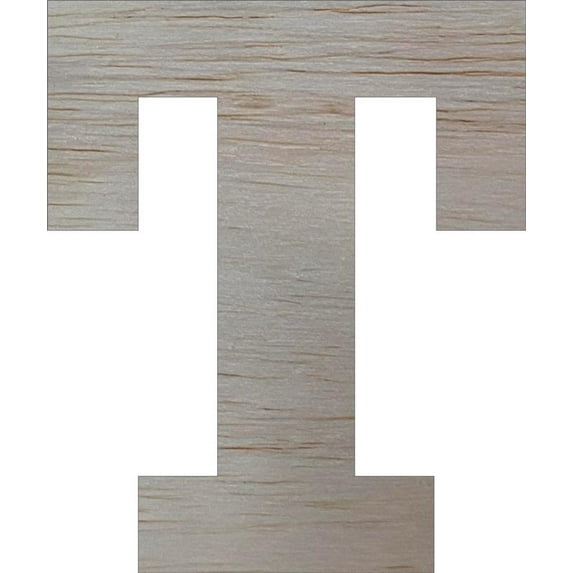 Wooden Block Letters, Unfinished 12'' Rockwell T, Craft