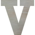 thumbnail image 1 of Wooden Block Letters, Unfinished 12'' Rockwell V, Craft, 1 of 1