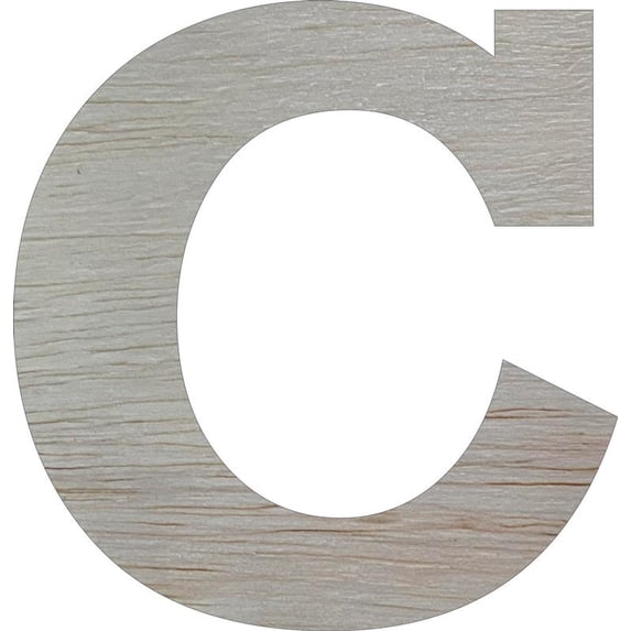 Wooden Block Letters, Unfinished 14'' Rockwell C, Craft