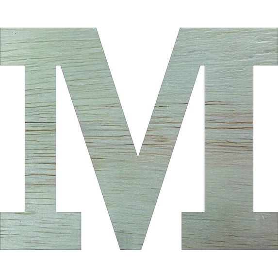 Wooden Block Letters, Unfinished 14'' Rockwell M, Craft