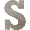 thumbnail image 1 of Wooden Block Letters, Unfinished 18'' Rockwell S, Craft, 1 of 1