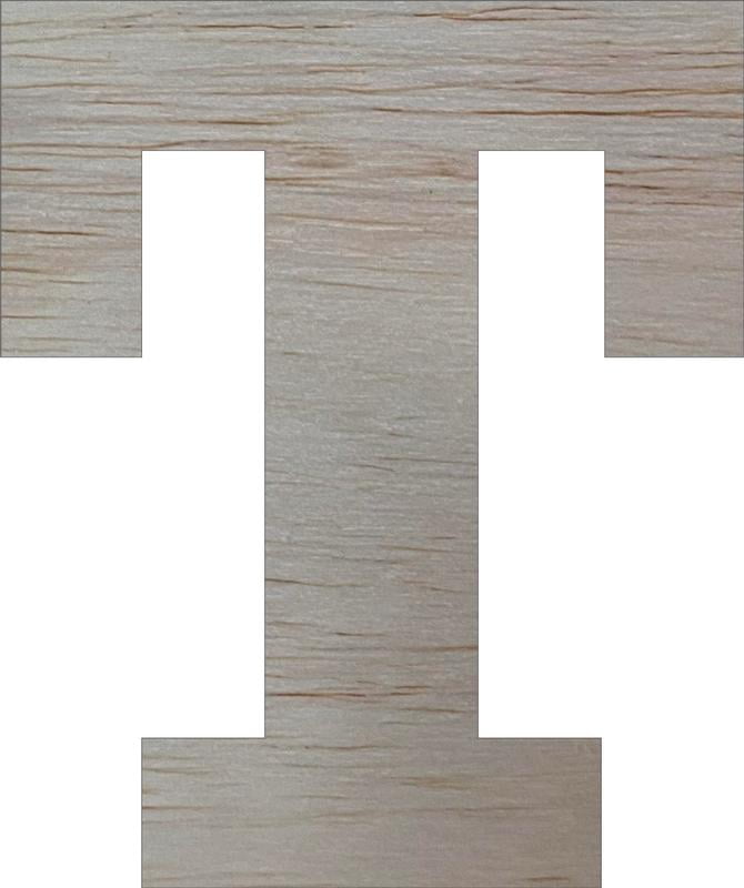 Wooden Block Letters, Unfinished 18'' Rockwell T, Craft - Walmart.com