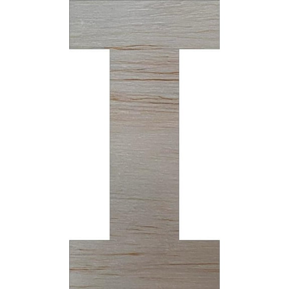 Wooden Block Letters, Unfinished 4'' Rockwell I, Craft