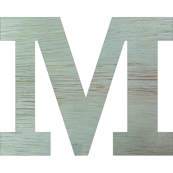 Wooden Block Letters, Unfinished 4'' Rockwell M, Craft
