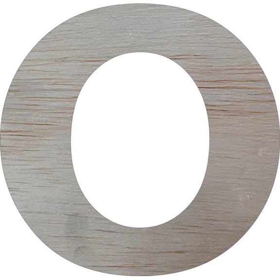 Wooden Block Letters, Unfinished 4'' Rockwell O, Craft