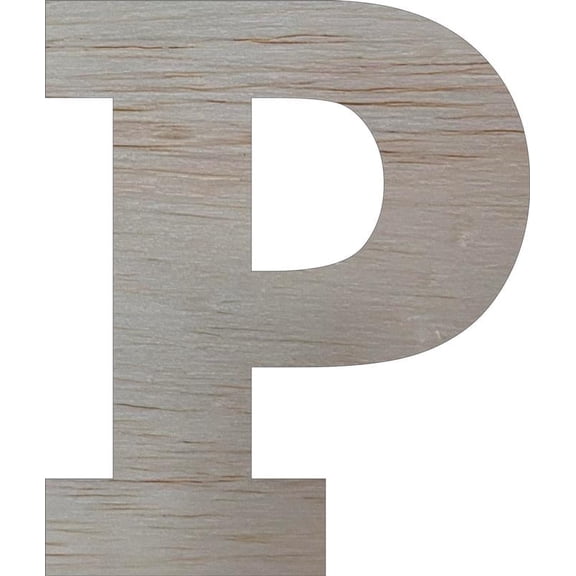 Wooden Block Letters, Unfinished 8'' Rockwell P, Craft