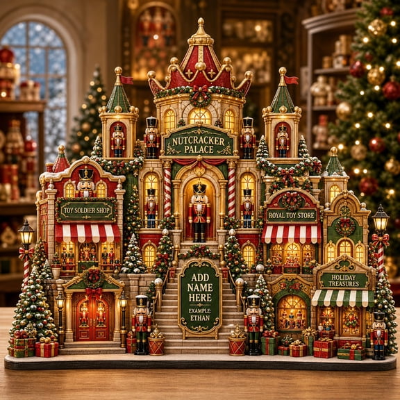 Wooden Block Nutcracker Village Wood Tabletop Christmas Gift for Holiday Decor Lovers