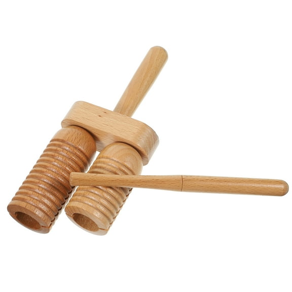 Wooden Block Percussion Instrument Wood Rhythm Block Kids Wooden Block Music Instrument with Mallet