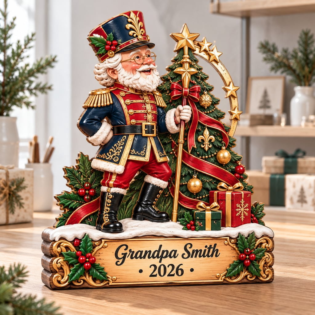 Wooden Block Santa Nutcracker Christmas Table Decor Holiday - Walmart.com