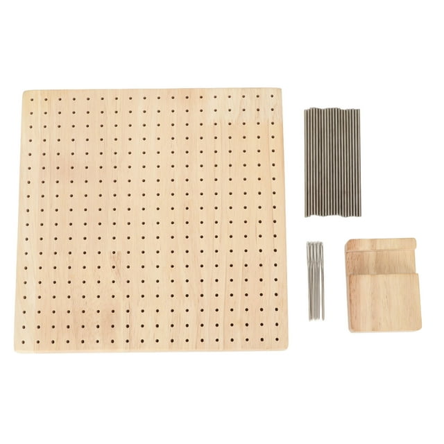 Wooden Blocking Board Reusable DIY 324 Holes Square Wood Blocking Board