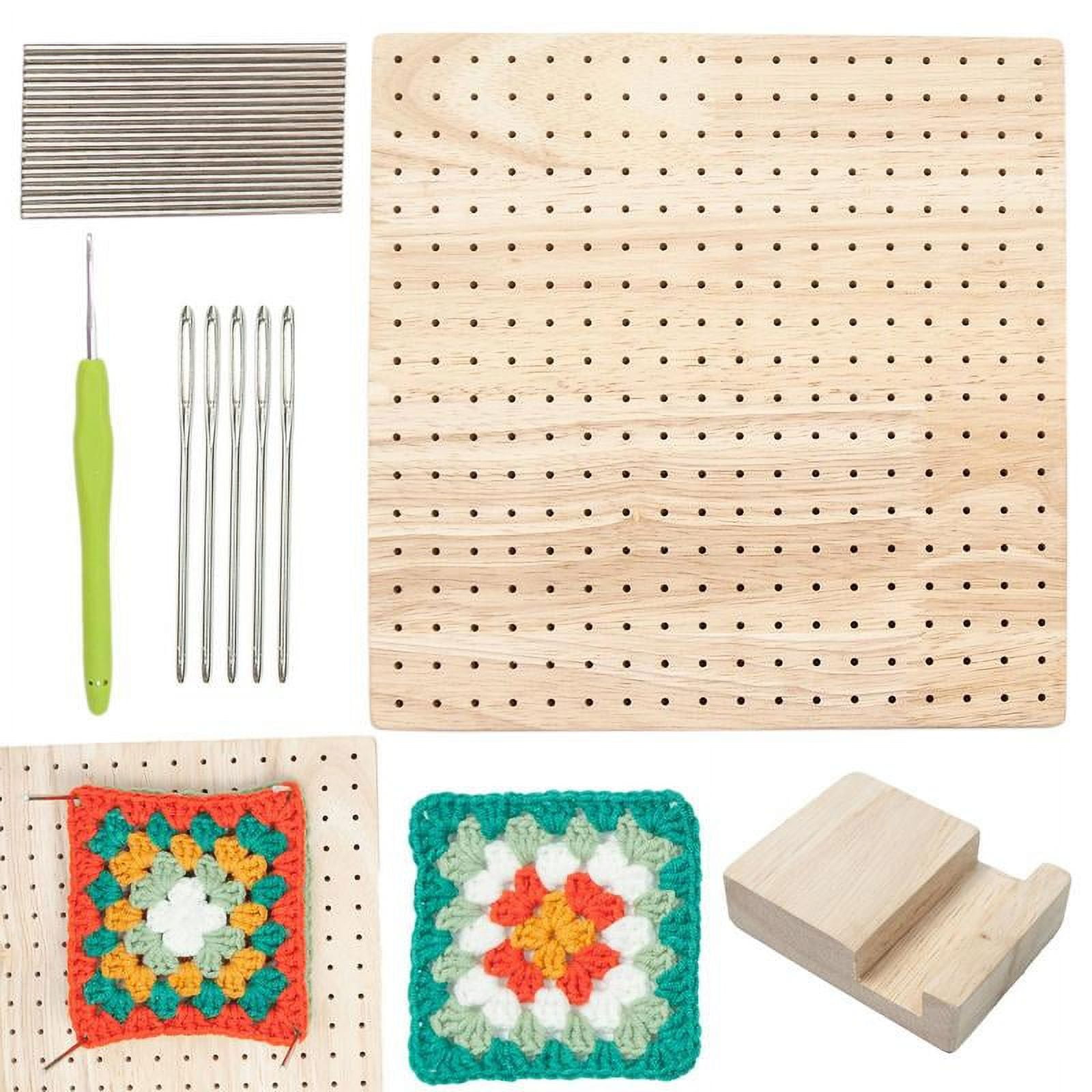 Wooden Blocking Board With 324 Small Holes Granny Square Crochet Board For  Setting Sewing Knitting Artworks 