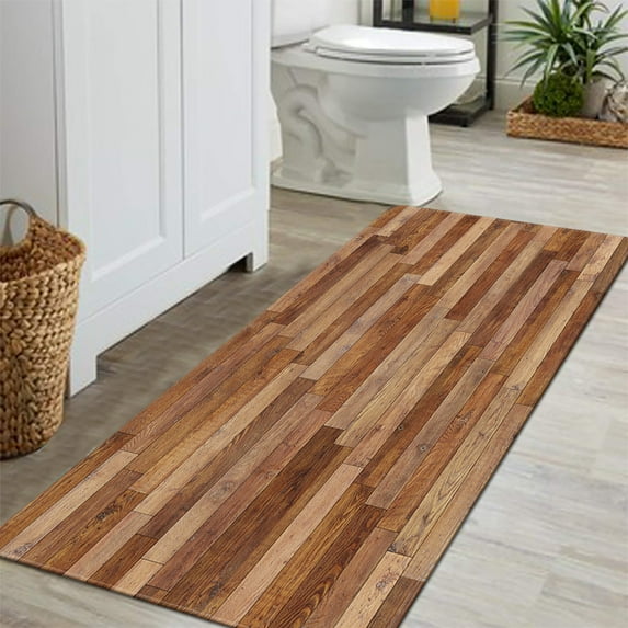 Wooden Board Splicing Laundry Room Rus Bathroom Non-Slip Rug For LivingRoom Kitchen Entry Door Home Decoration Carpets