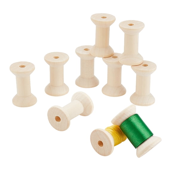 Wooden Bobbins DIY Sewing Tools Snow 48x30mm