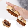 thumbnail image 1 of Wooden Body Massage Brush for Cellulite Spa Pressure Oil Soothing Handheld Bath Accessories Natural Wood Massager, 1 of 5