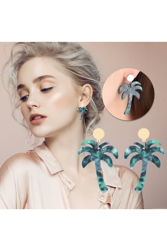 Wooden Bohemian Earrings for Women - Leaf Shape Handmade Dangle Earrings Fashion Jewelry Gift