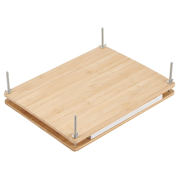 Wooden Book Press Bookbinding Brown Rectangle Bamboo Portable Book Press Bookbinding Tool Flat Paper Press MachineDIY