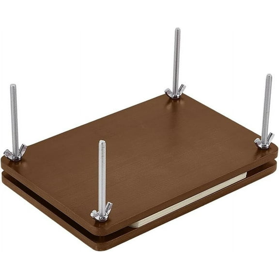 Wooden Book Press Bookbinding Brown Rectangle Bamboo Portable Book Press Bookbinding Tool Flat Paper Press Machine