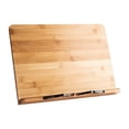 thumbnail image 1 of Wooden Book Stand, Adjustable Book Holder Tray with Page Paper Clips, Stable and Portable Stable Hard Holder Stand for Reading Book, Recipe, Music Book, Textbook, Tablet, Medium Size, 1 of 9