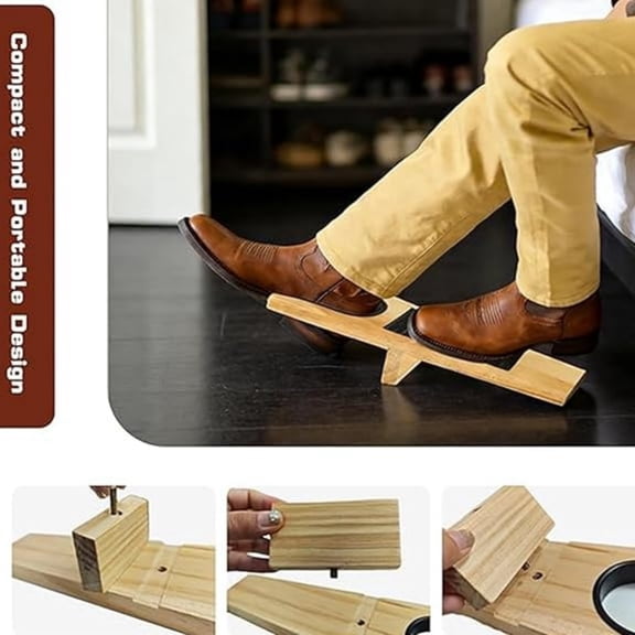 Wooden Boot Jack Heavy Duty Boot Remover for Cowboy Rubber Work Waders Ski Boots Wide Stable Base Boot Puller Helper for Farm Barn Equestrian Outdoor Travel