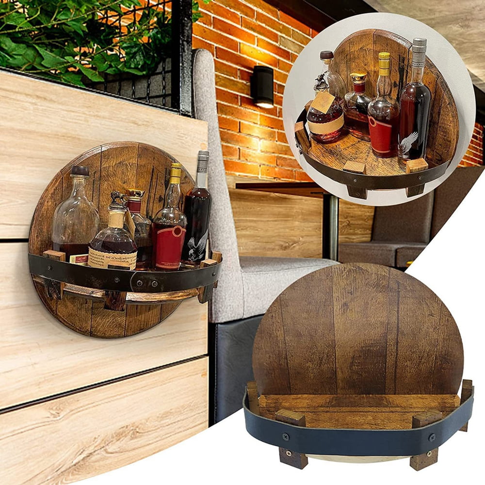 Half whiskey barrel shelf sale