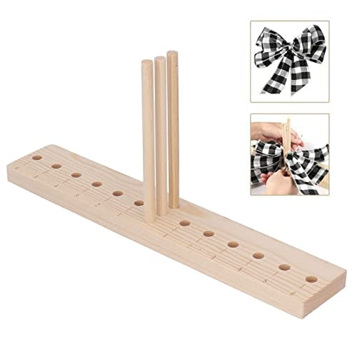 Wooden Bow Maker Tool for Ribbon Crafts Long Stick Design