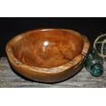 thumbnail image 1 of Wooden Bowl 8" Teak Root - Rustic Table-ware | #HWA93, 1 of 2