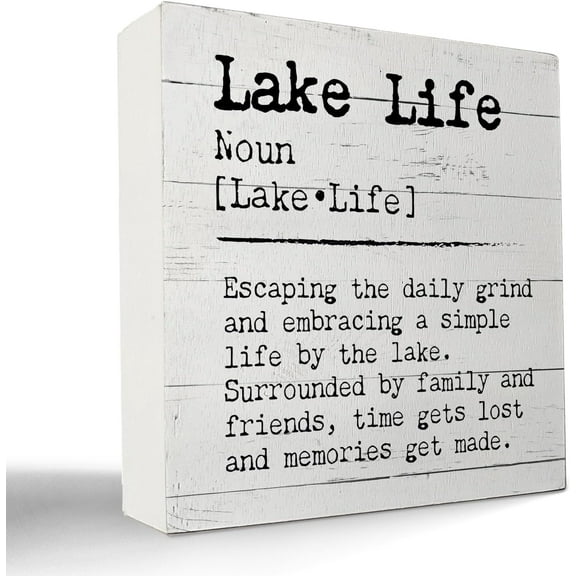 Wooden Box 5x5 Inch Lake Signs,Lake Life Wood Box Sign,Lake Life Decor,Lake House Decor,Lake Decor For The Home,Lake Themed Decor,Lake Gifts,Lake House Gifts