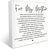 Wooden Box 5x5 Inch Mothers Day Mom Poem For My Mother Wooden Box Sign Plaque Wood Box Sign Rustic Art Home Bathroom Shelf Desk Decores A Gift For Mom