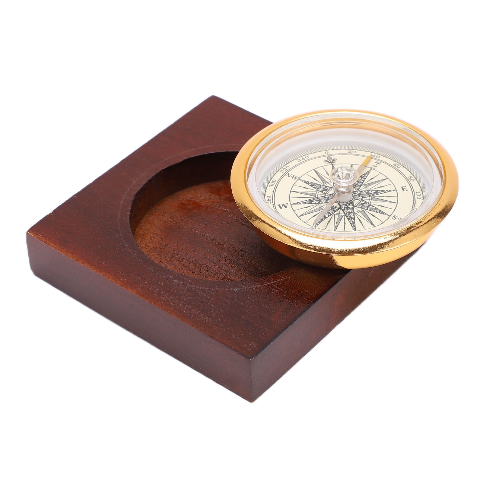 Wooden Box Compass, Practical Vintage Compass For For Hiking For