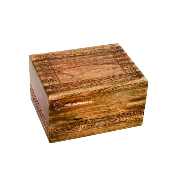 Wooden Box Funeral Cremation Urns for Human Ashes Adult Large, Rosewood Cremation Urns for Ashes, Burial Urns for Columbarium (Large : 9" x 5.5" x 4.5" - 180lbs or 72kg)