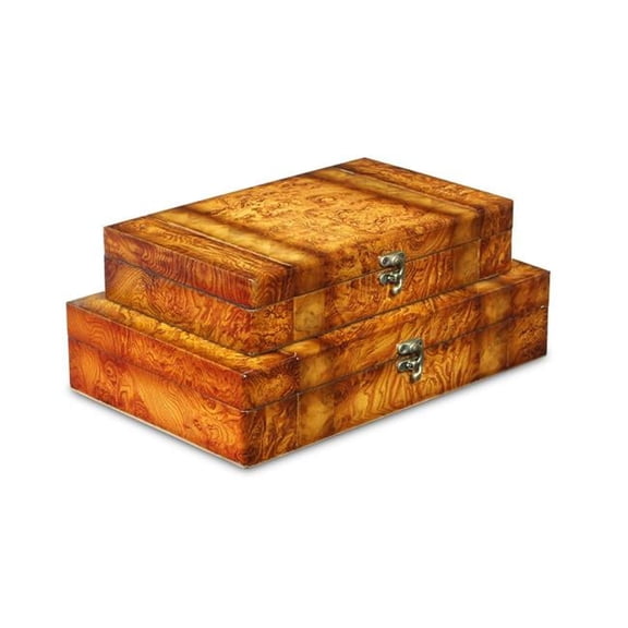 Wooden Box Lined - Set of 2
