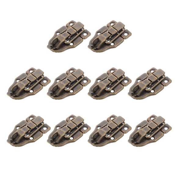 Wooden Box Lock 10 Pcs Case Hasps Jewelry Boxes Silver Luggage Hinges and Latches Iron