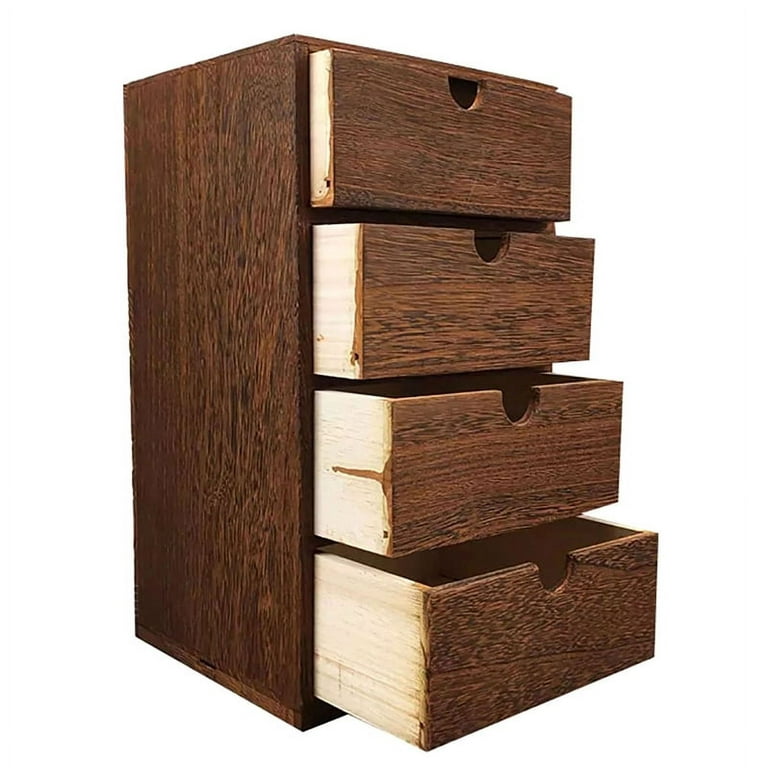 Wooden Box Storage Drawer Desktop Storage Drawers Jewelry Cosmetics  Organizer Multi-layer Wood Box -  Norway