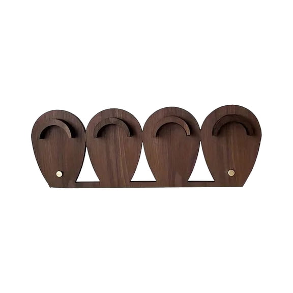 Wooden Bracelet Display Stand Organizer Holder for Jewelry Collection Multi Hole Bangle Cuff Keeper Storage Tray Decor Gift for Mom Wife Women Natural Wood Dresser Top Vanity Display