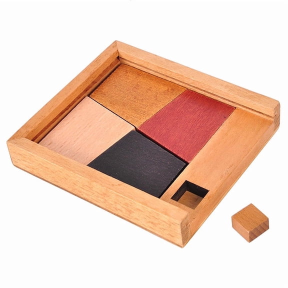 Wooden Brain Teaser Puzzle for Adults • Educational Mind Challenge Toy • Natural Wood Material • Handcrafted Logic Game • Stimulates Problem Solving & Focus